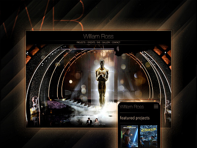 William Ross Website branding color hollywood logo music oscars rock ui ux webdesign webdevelopment website