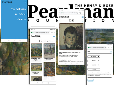 Pearlman Collection - Showcasing Van Gogh & Cézanne color design ui uiux userexperience userinterfaces ux webdesign webdevelopment website