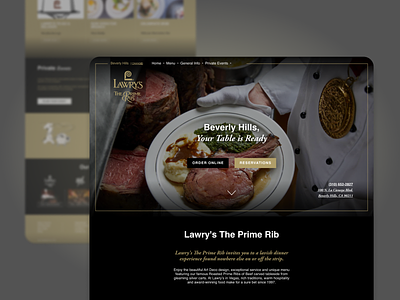 Lawry’s as an Elevated Digital Experience color design food graphic design restaurant ui ux webdesign webdevelopment website