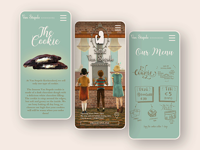 Van Stapele - cookie shop custom website animation color design illustration ui ux webdesign webdevelopment website