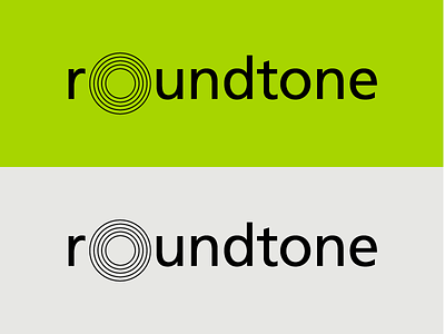 Roundtone Logo branding circle green logo music record