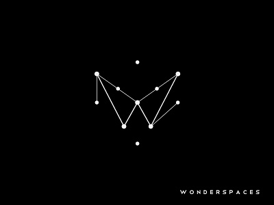 Wonderspaces constellationw cosmos letter w logo minimal minimalist night sky simple sky space stars universe