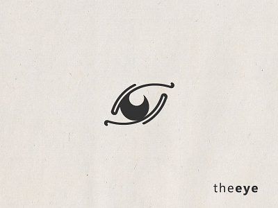 TheEye bold eye line logo minimal simple view