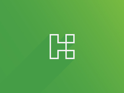 A-Z / K for Kanone (green version) bold clever geometric k letter k logo long shadow minimal simple