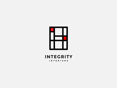 Integrity Interiors appartment bold clever flat geometric logo minimal minimalistic room