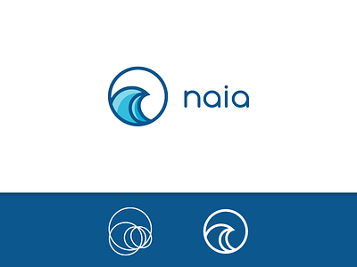 Naia Wave clean clever dolphin logo minimal minimalistic naia ocean sea wave waves