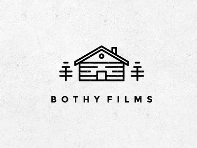 Bothy Films barn home house line art logo minimal pine rustic simple tree vintage wood cabin