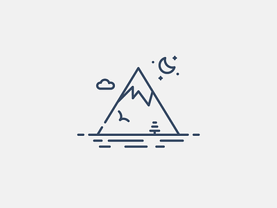 Dreams dream dreams line line art logo minimal modern mountain mountains pine simple tree