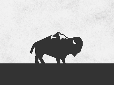 Bison / geometric bison buffalo clever geometric geometric bison geometric buffalo logo minimal mountain mountains negative space outdoor