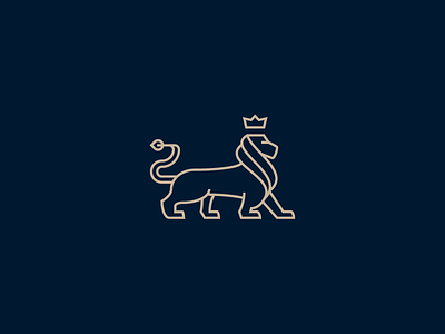 Lion elegant financy insurance king line line animal line art line logo lion lion logo minimal