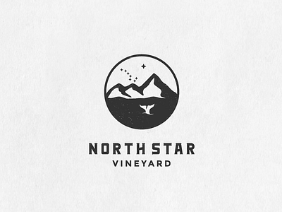 Northstar - final version badge big dipper clever minimal mountain negative space north star outdoor sky star