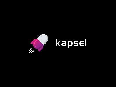 Kapsel capsule clever logo pill rocket rocket capsule rocket pill