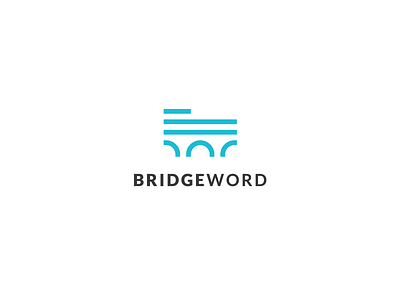 BridgeWord bridge chat clean clever logo minimal text word