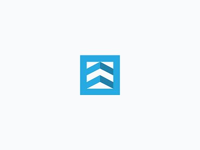 Upgrid arrow geometric logo minimal simple square up upward