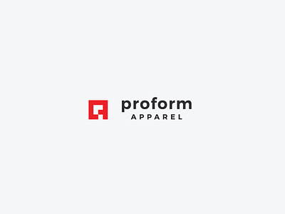 Proform Apparel bold clever contemporary geometric logo minimal minimalistic