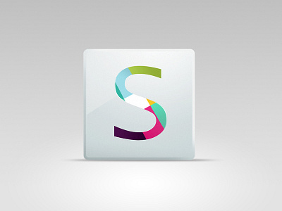 Slack icon gray icon rentagle silver typo white