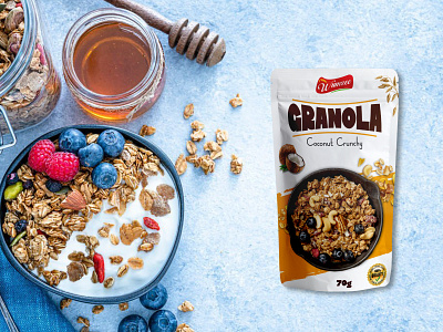 Granola package branding design graphic design packaging typography