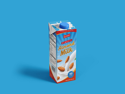 Almond Milk packaging design branding design graphic design logo packaging typography