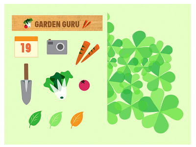 Garden Guru App Icons garden icons illustration