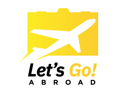 Let's Go! Abroad Logo art artwork branding briefcase design geometric illustration illustrator logo plane shapes vector