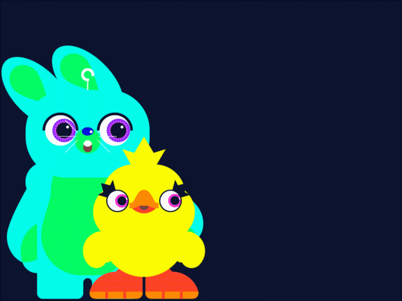 Toy Story 4 - Bunny & Ducky Animation after effects animation art character geometric illustration pixar shapes