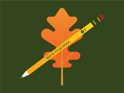 August - October Clubhouse Assets autumn back to school fall geometric leaf pencil ticonderoga