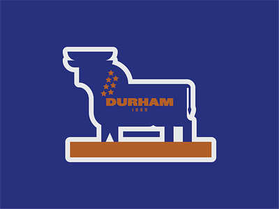 Weekly Warm-Up 01: Durham, NC - Bull City Sticker art artwork character flat geometric illustration illustrator shapes sticker sticker mule two color vector warm up weekly