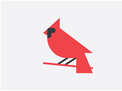 Weekly Warm-Up 02: Cardinal Icon art artwork flat geometric illustration illustrator shapes vector