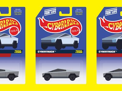 Cybertruck "Hot Wheels" Packaging adobe art artwork car cybertruck design electric flat futureform geometric illustration illustrator packaging shapes tesla toy vector