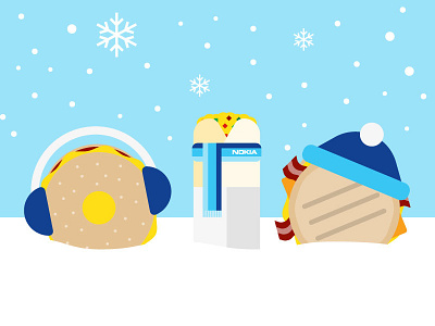 Nokia Burton3 breakfast burrito burtonopen illustration nokia snow winter