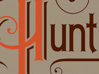 Hunt design illustration logo packaging type