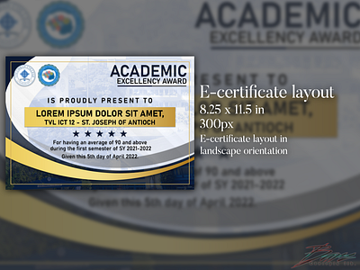 E-Certificate layout