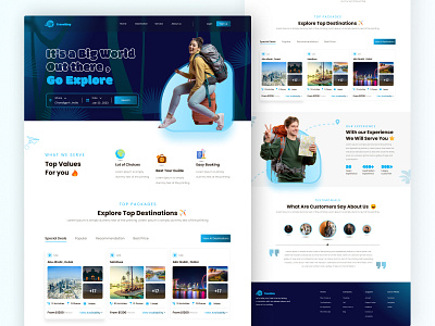 Travelkey - Travel Landing Page 3d animation app branding design graphic design illustration logo motion graphics typography ui ux vector