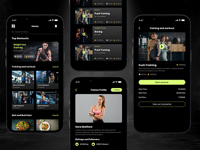 Fitness Tracker App 3d animation app branding design graphic design illustration logo motion graphics typography ui ux vector