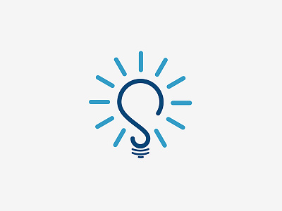 Bulb Logo bulb idea light line logo modern puji pujianto pujiarts simple