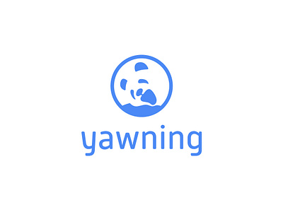 Yawning Panda logo logo design modern negative space panda puji pujianto pujiarts simple yawning