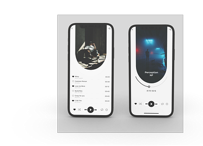 Quaver Music Player aesthetic design product design ui