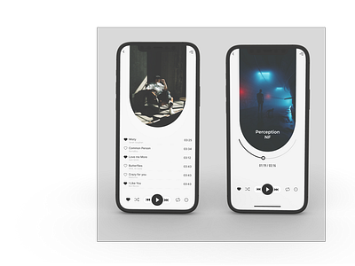 Quaver Music Player aesthetic design product design ui