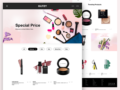 Make Up Product Landing Page