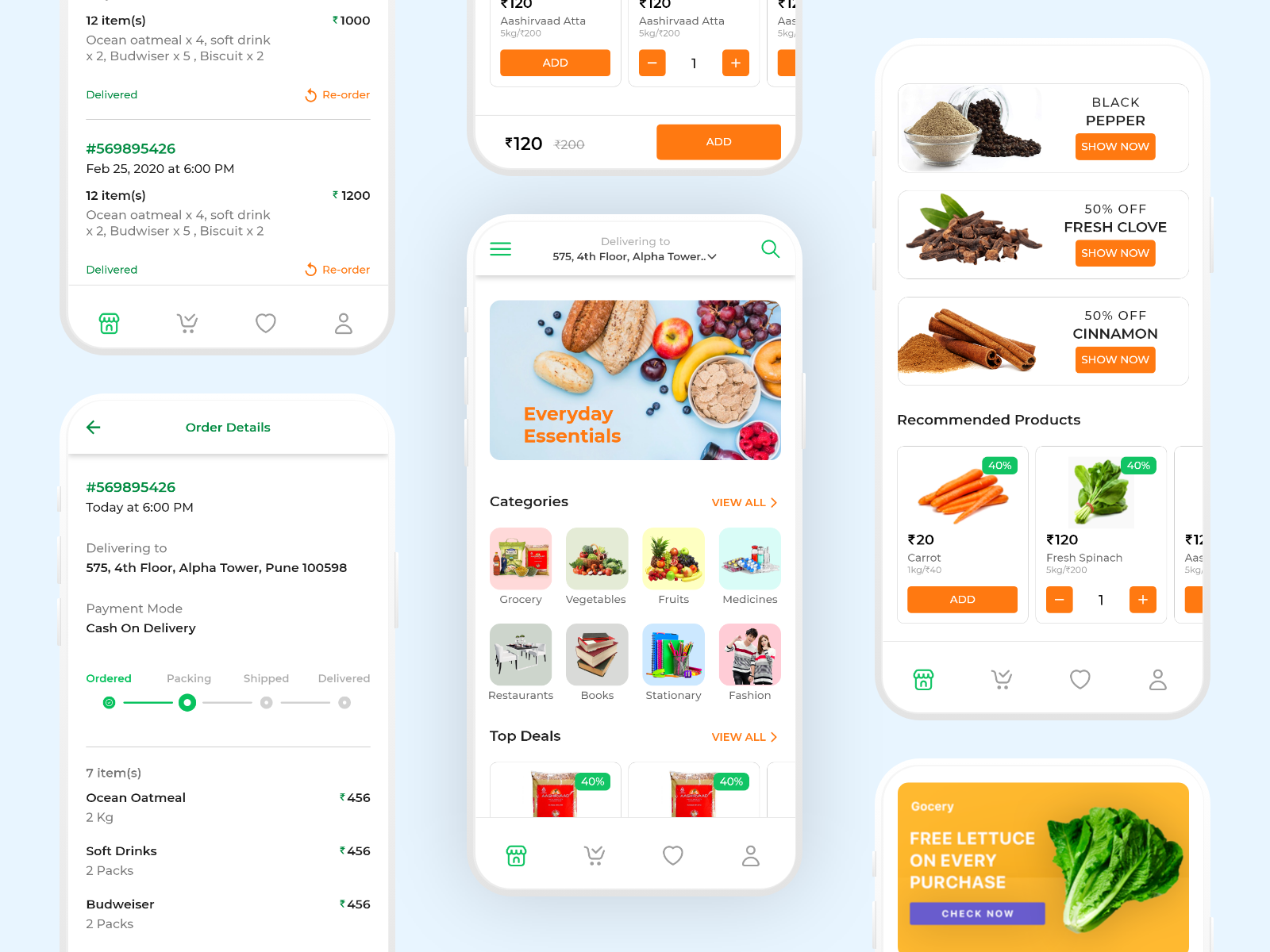 Grocery Store App by Kulbir Singh on Dribbble