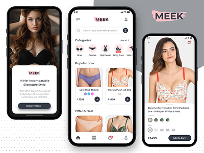 MEEK - Luxury Lingerie App Concept