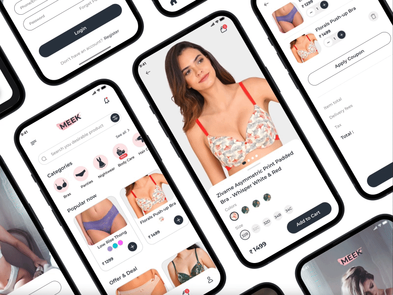 Lingerie App designs, themes, templates and downloadable graphic