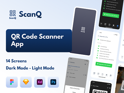 ScanQ - QR Code Scanner App UI app ui qr code scanner app scanner app ui