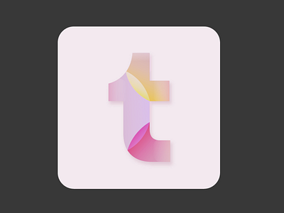 Tumblr App Icon - Rebound app branding gradient logo pink red