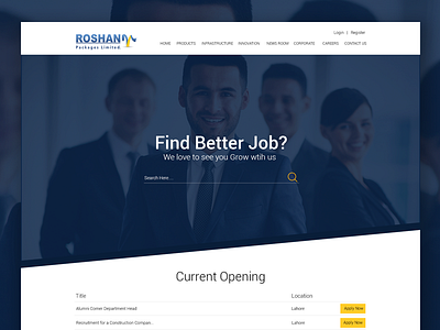 Roshan Career portal apply career jobs online page portal web