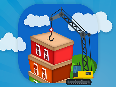 Build your Own Building Icon app blue buidling build ios sky tower