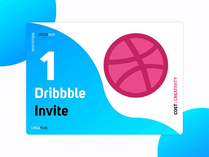 Dribbble Invite design invite