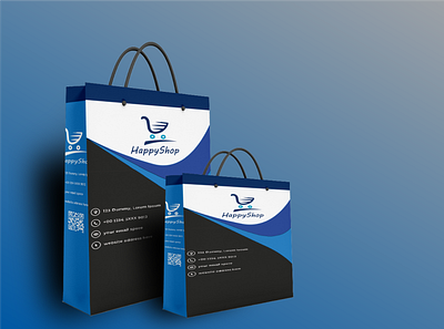 E-commerce shopping bag design 3d box design packaging shopping bag