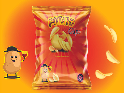 Potato chips packet design