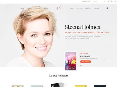 Author Template author book clean design minimalism mobile publishing responsive web webdesign